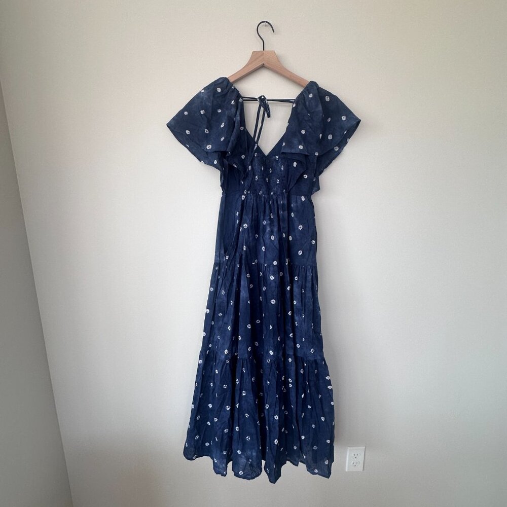 Madewell Tie-Back Flutter-Sleeve Midi Dress Size XXS NWT - Picture 2 of 6